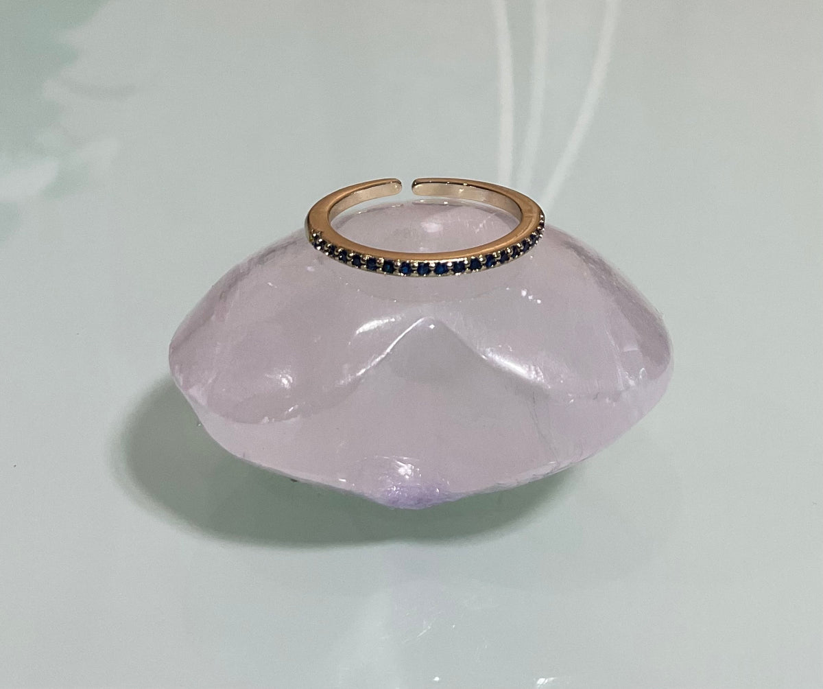 See No Evil 18K Gold Plated Eternity Band Ring by Yoga Republik