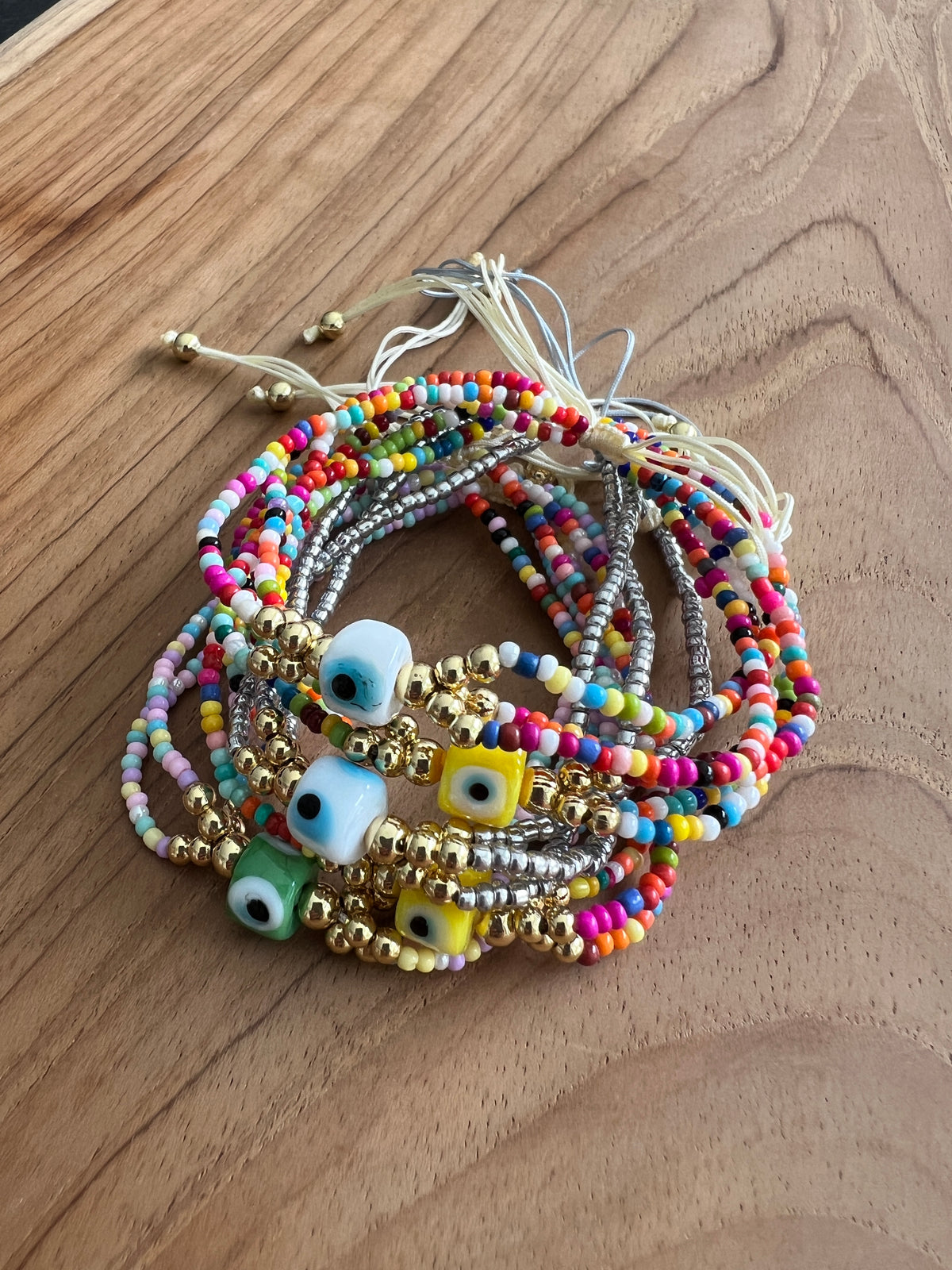 See No Evil Seed Beads Boho Style Bracelets by Yoga Republik