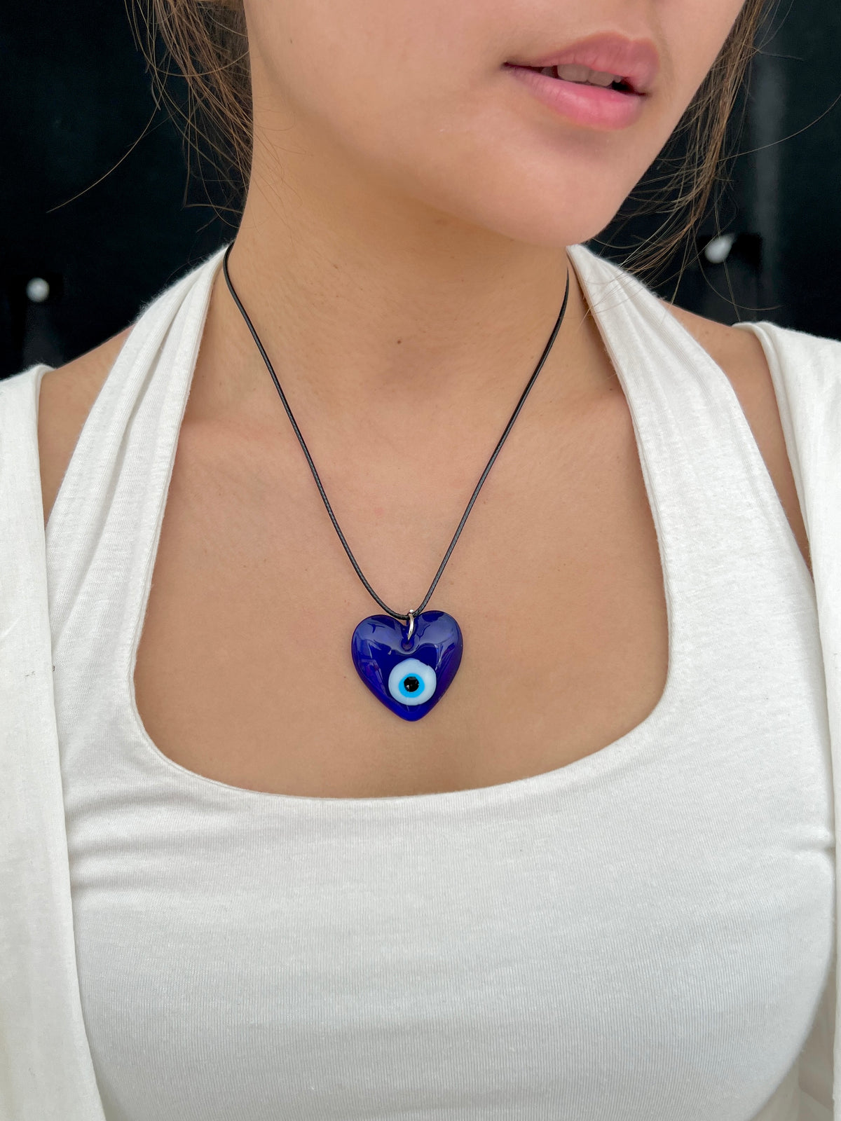 See No Evil Turkish Evil Eye Glass Pendant Necklaces by Yoga Republik