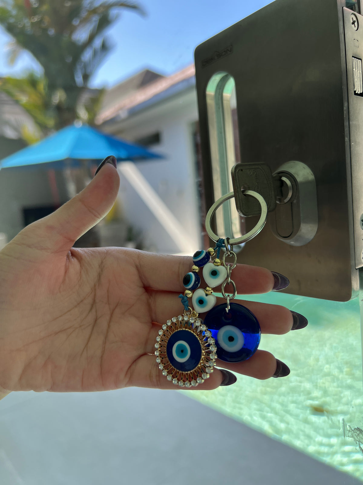 See No Evil Turkish Evil Eye Keychains by Yoga Republik