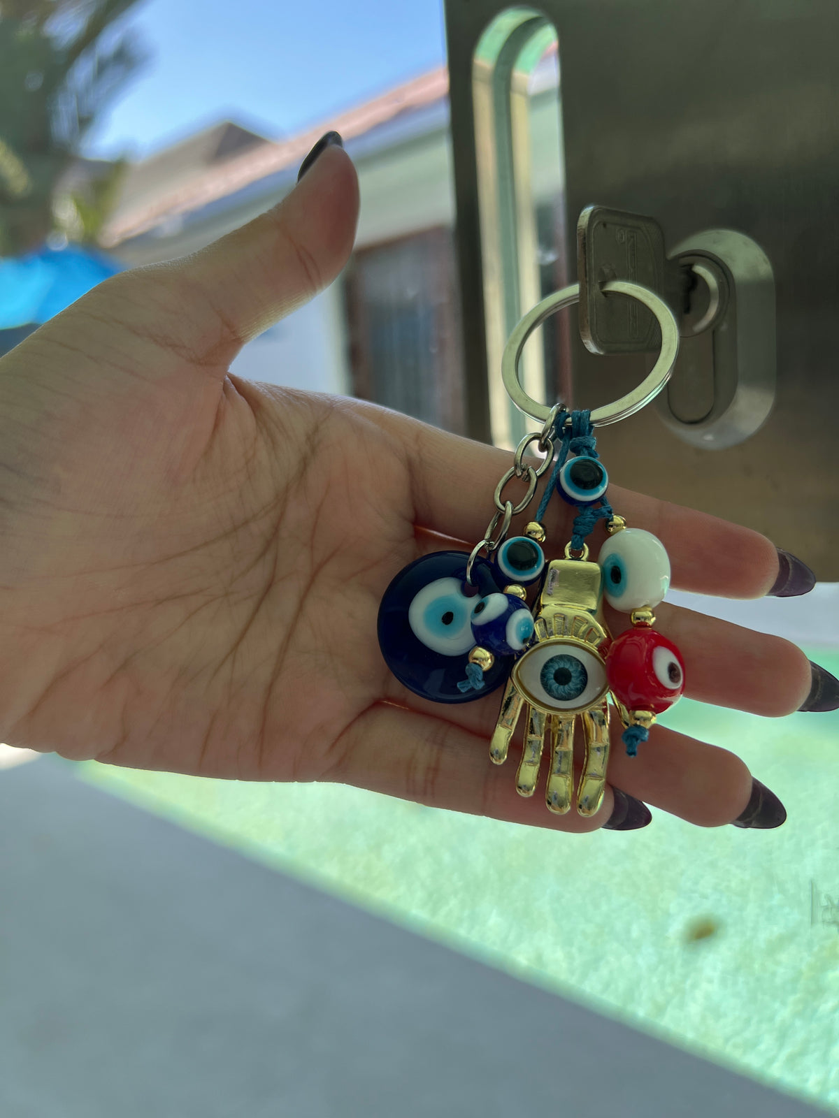 See No Evil Turkish Evil Eye Keychains by Yoga Republik