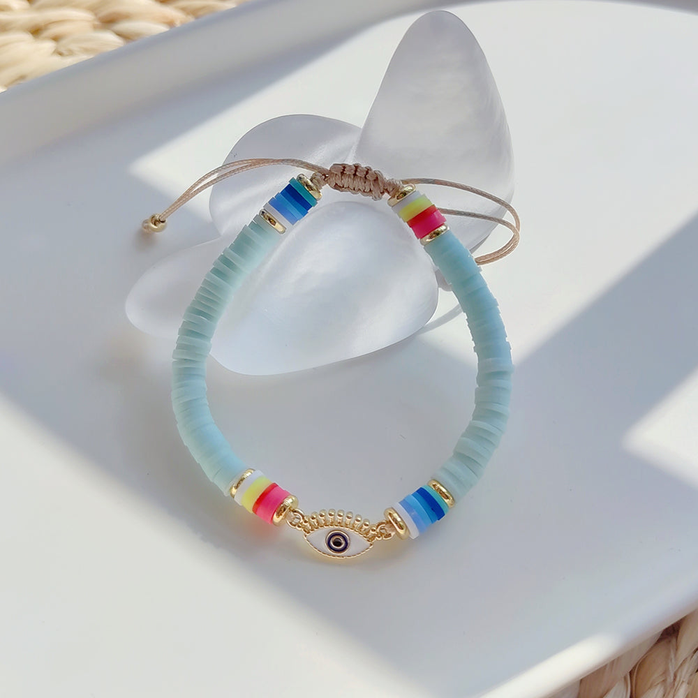 See No Evil Heishi Beads Stackable Boho Bracelets by Yoga Republik