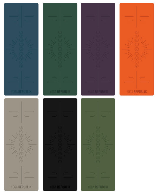 YR Travel Mat 5 mm PU Rubber - Moon Cycle