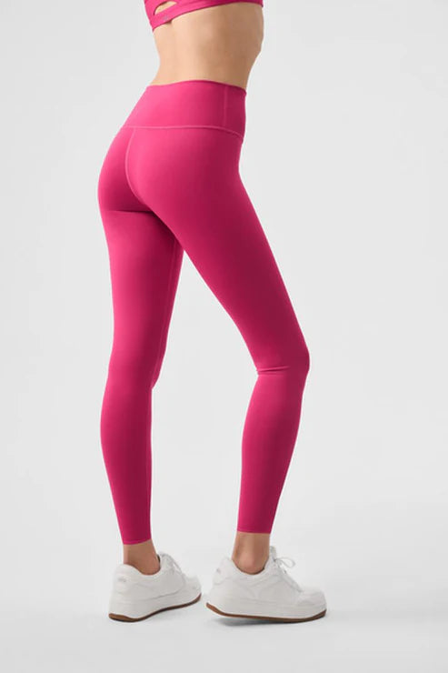 Alo Yoga Legging Airlift Pinggang Tinggi 7/8 KECIL - Limun Stroberi