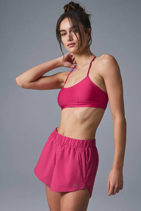 Alo Yoga SMALL Airlift Intrigue Bra - Pink Summer Crush