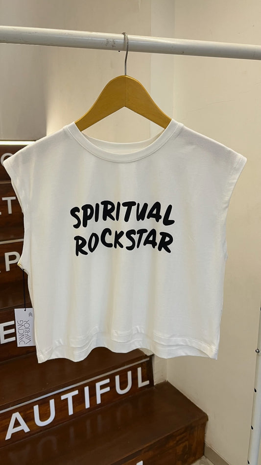Dancing Warrior Spiritual Rockstar Crop Top