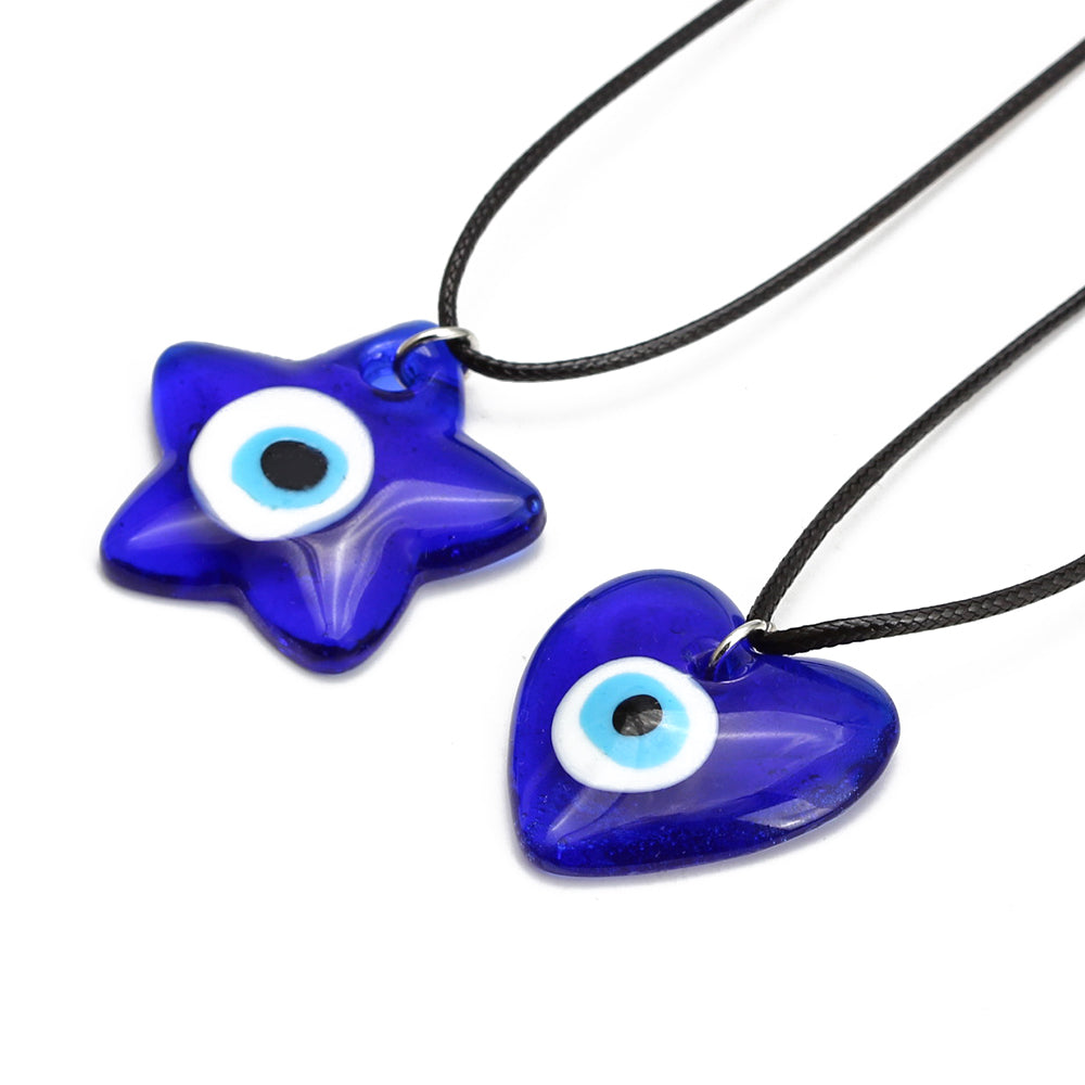 See No Evil Turkish Evil Eye Glass Pendant Necklaces by Yoga Republik