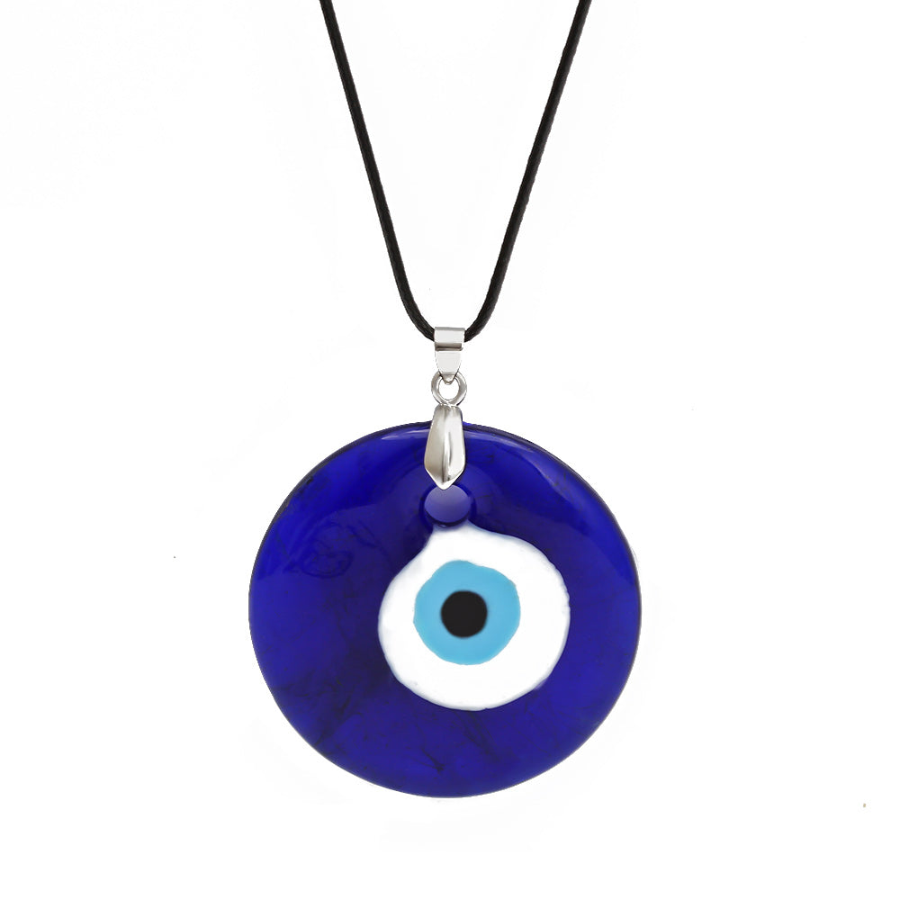 See No Evil Turkish Evil Eye Glass Pendant Necklaces by Yoga Republik