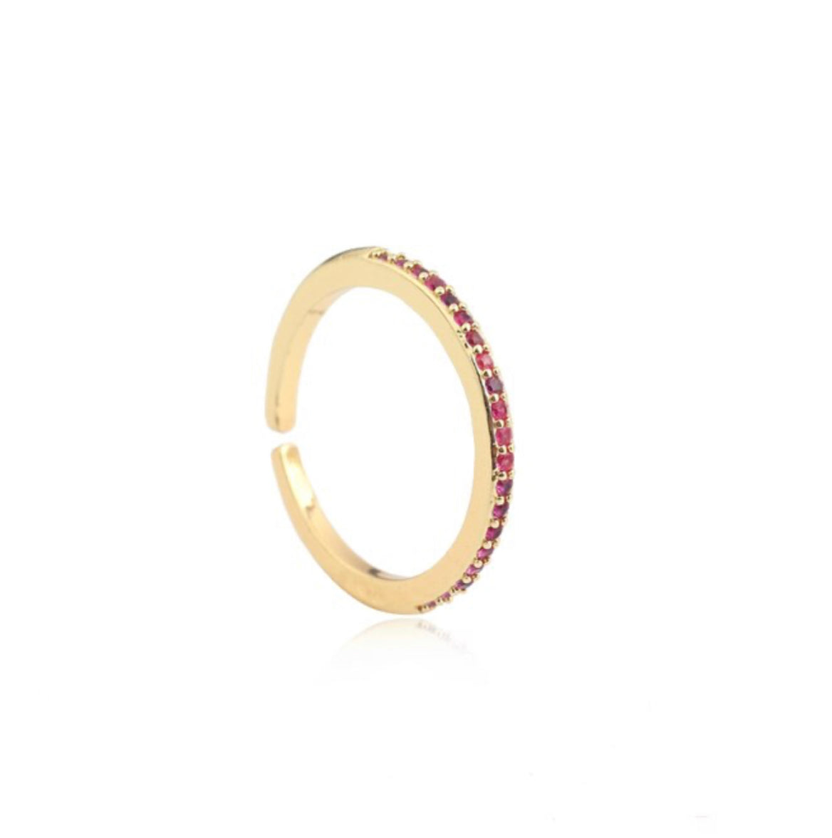 See No Evil 18K Gold Plated Eternity Band Ring by Yoga Republik