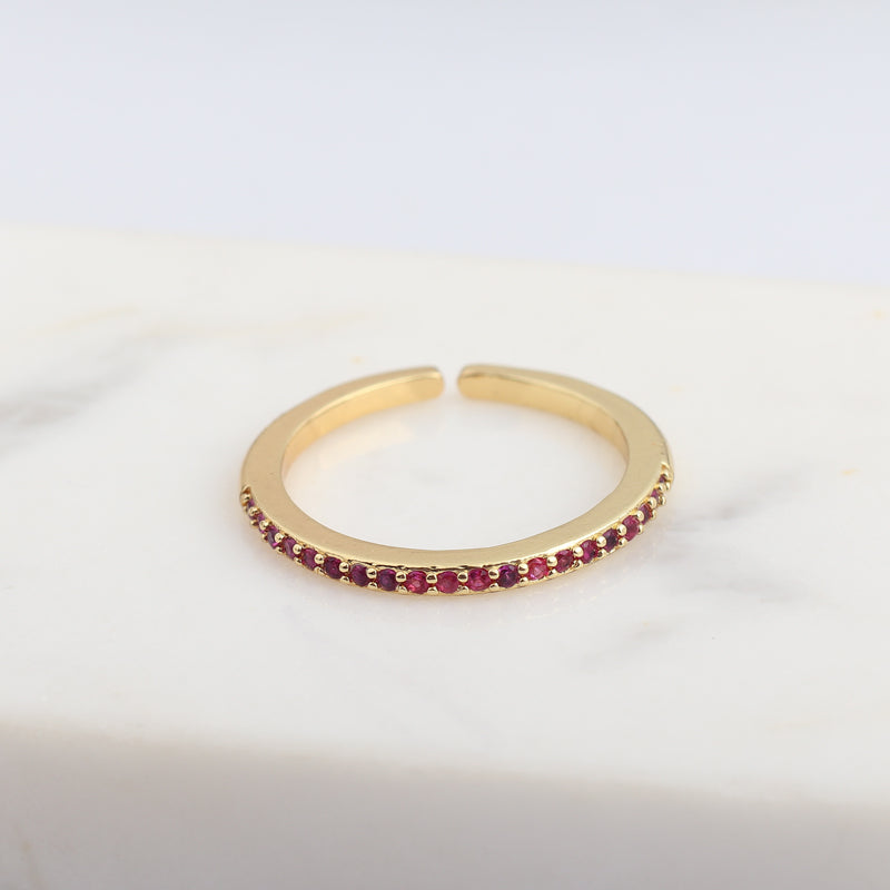 See No Evil 18K Gold Plated Eternity Band Ring by Yoga Republik