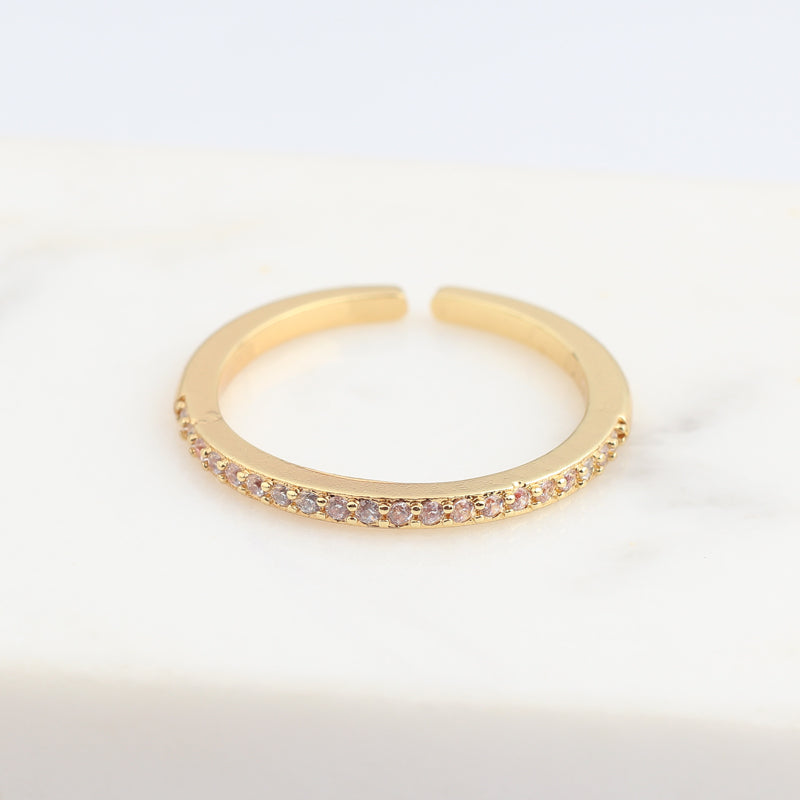 See No Evil 18K Gold Plated Eternity Band Ring by Yoga Republik
