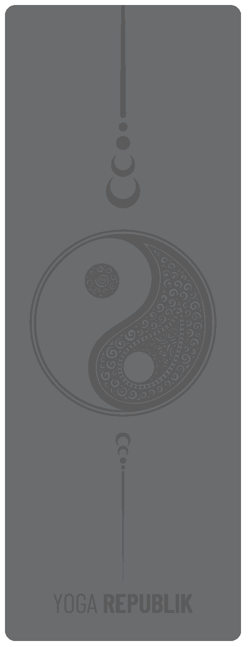 YR Travel Mat 1.5mm PU Rubber - Yin Yang