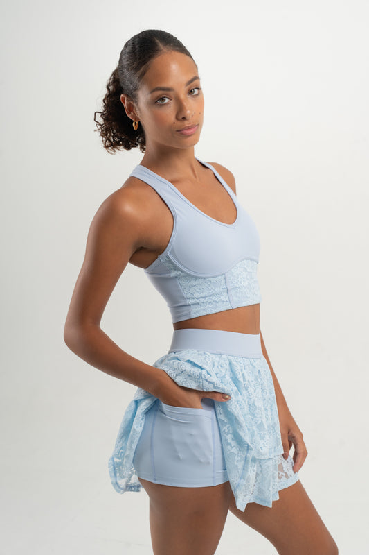YR Xia Lace One Set - Baby Blue