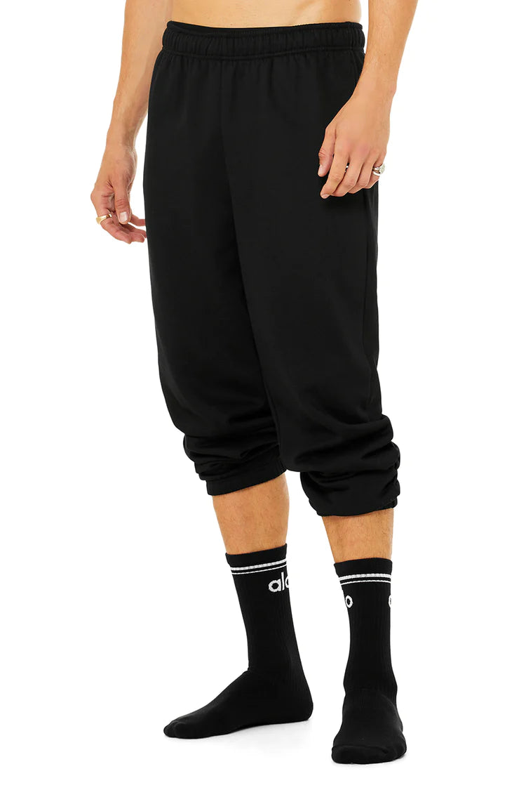 Alo Yoga MEDIUM Unisex Throwback Sock - Black/White