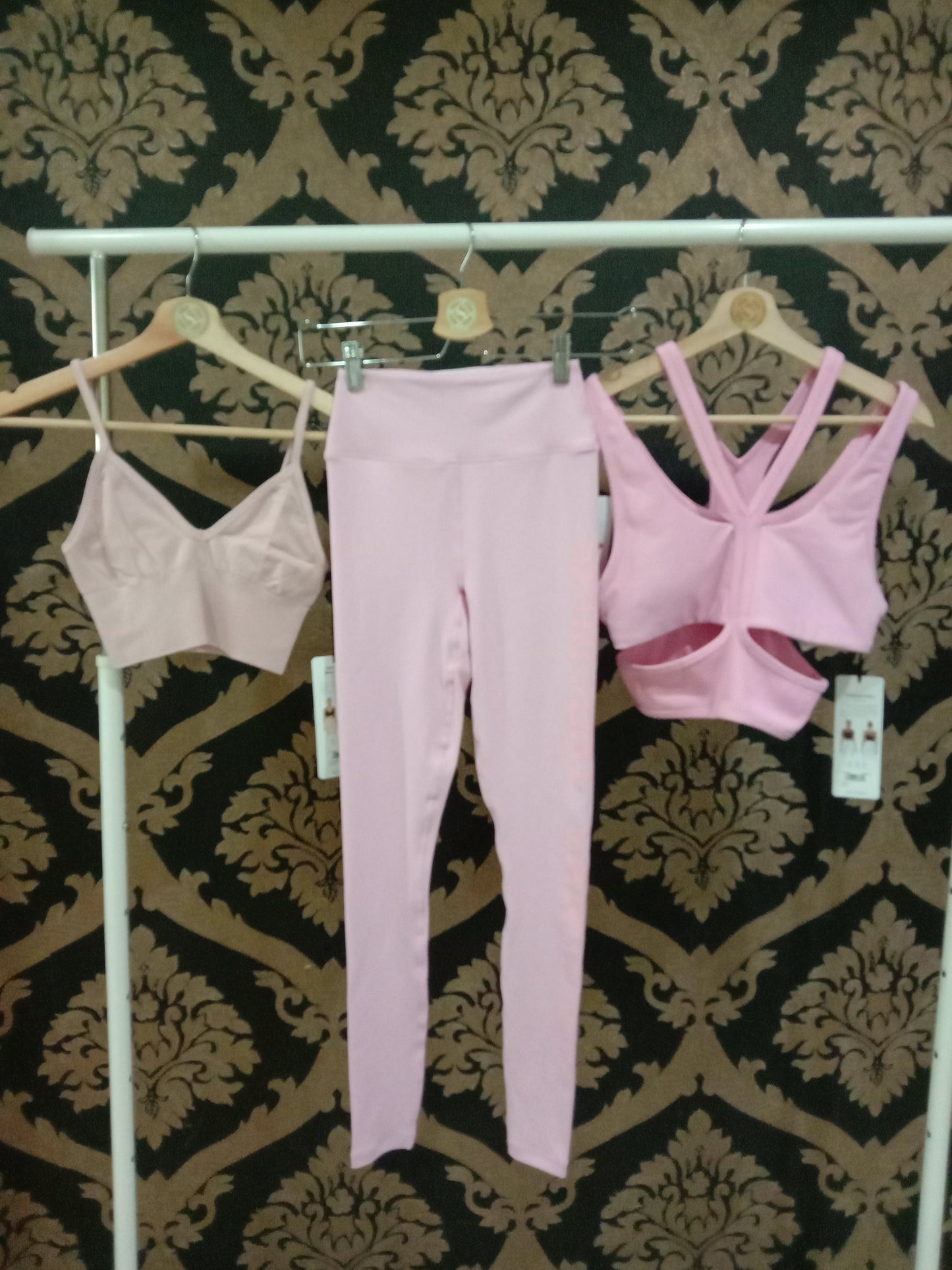 Spiritual Gangster MEDIUM Sg Varsity Essential High-Waist Legging - Paradise Pink