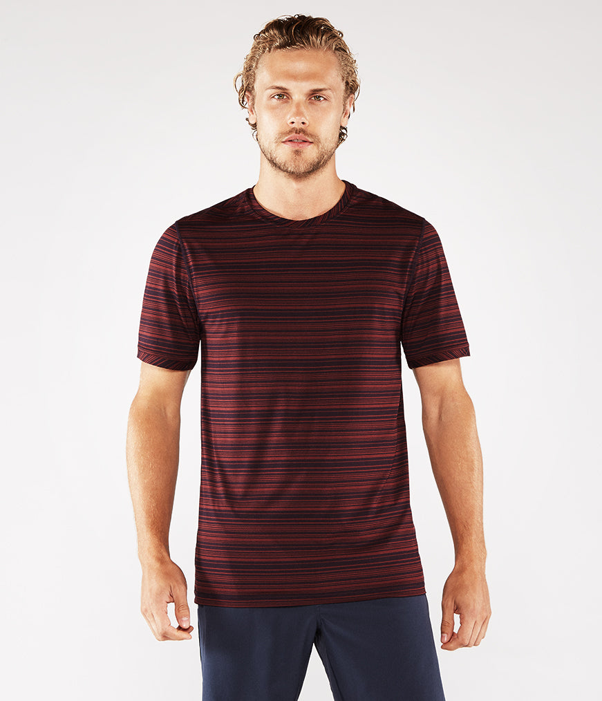 Manduka Men's Cross Train Tee - Port/Midnight