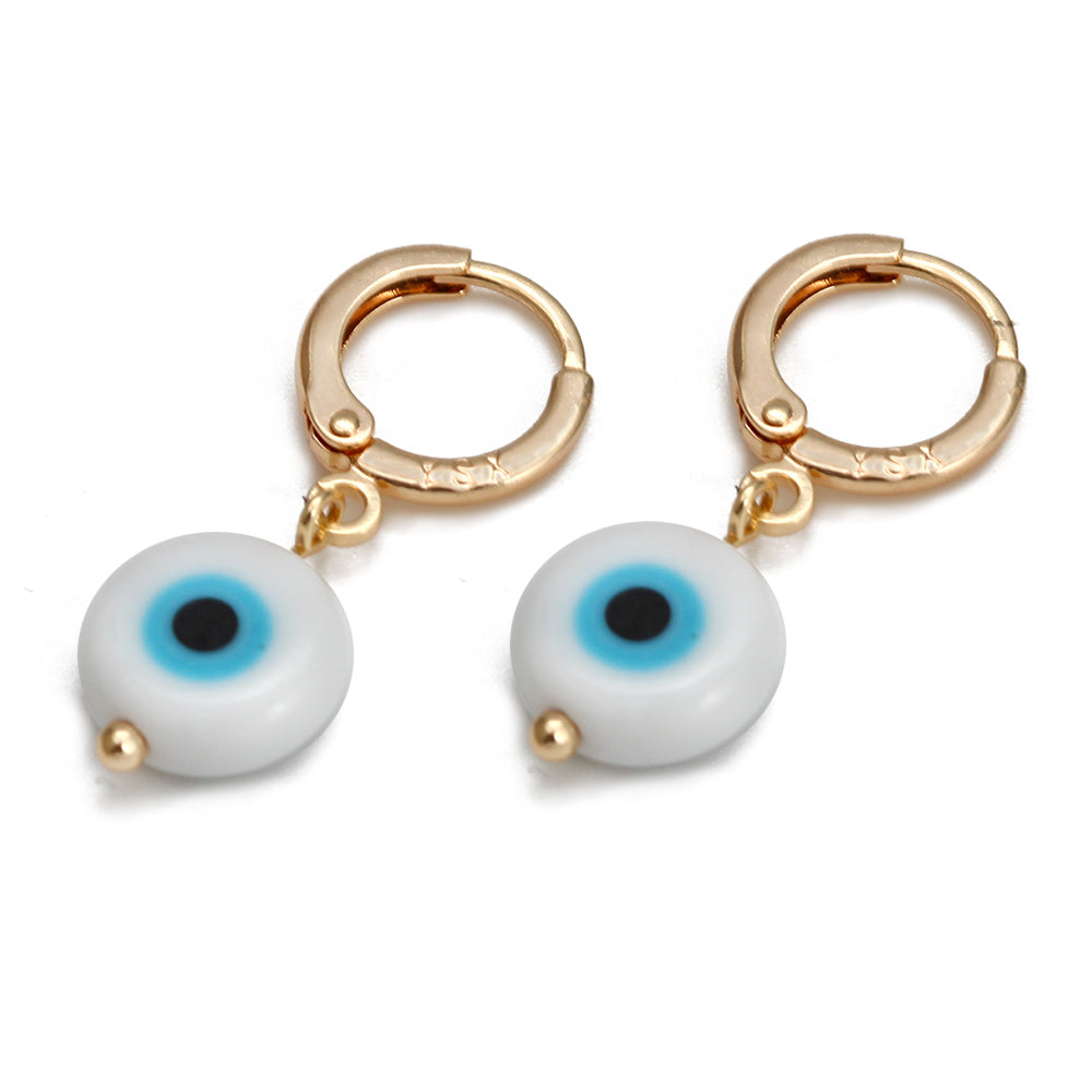 See No Evil Turkish Evil Eye Dangling Earrings by Yoga Republik
