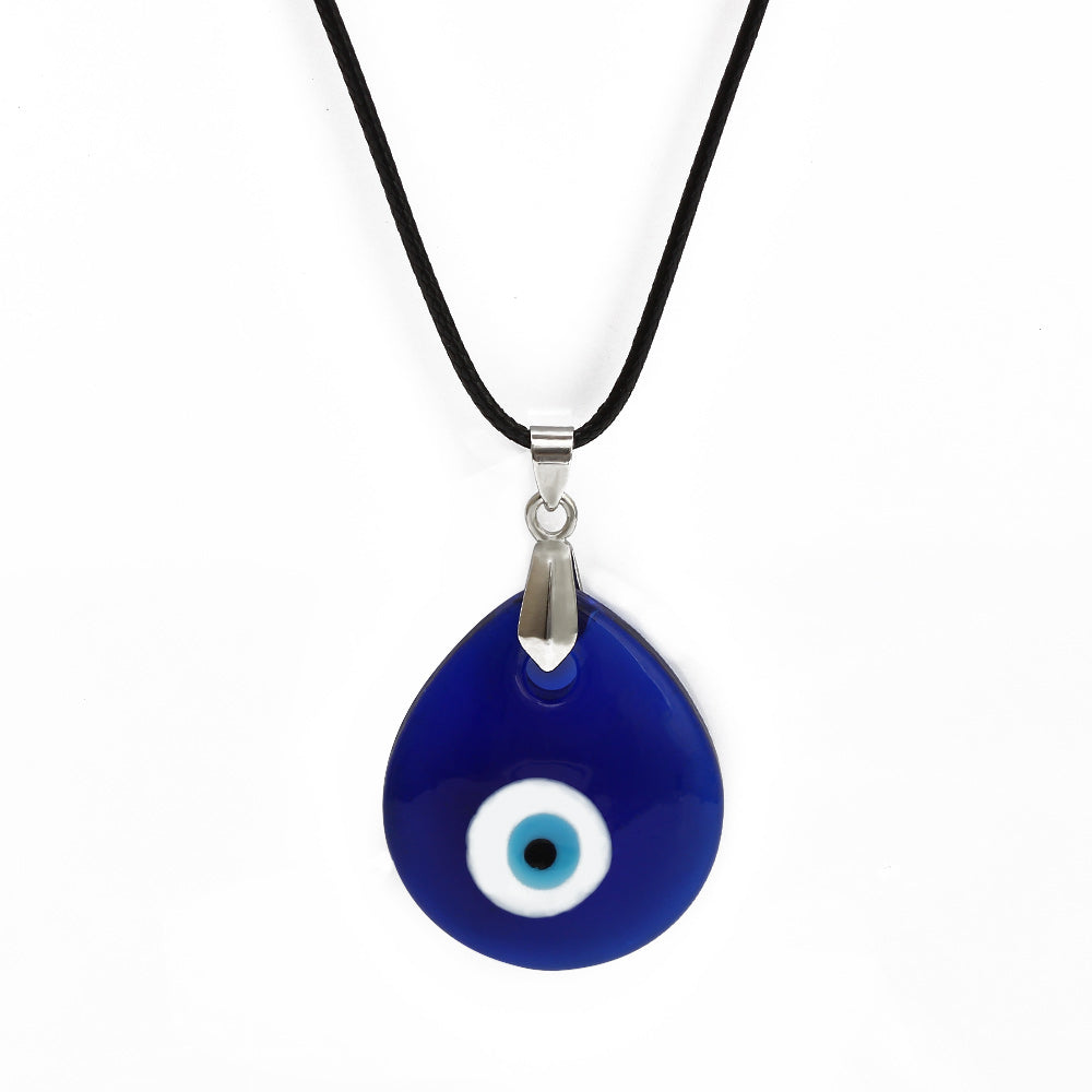 See No Evil Turkish Evil Eye Glass Pendant Necklaces by Yoga Republik
