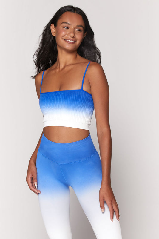 Spiritual Gangster XS/S Wide Rib Bandeau Cami - Waterfall Print