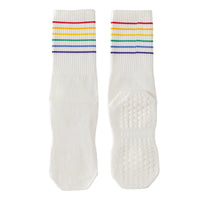 YR Rainbow Stripes Pilates Crew Sock