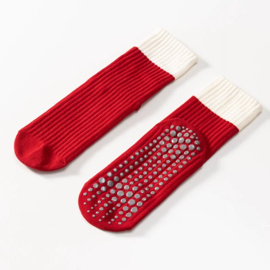 YR Red Stripe Pilates Crew Sock