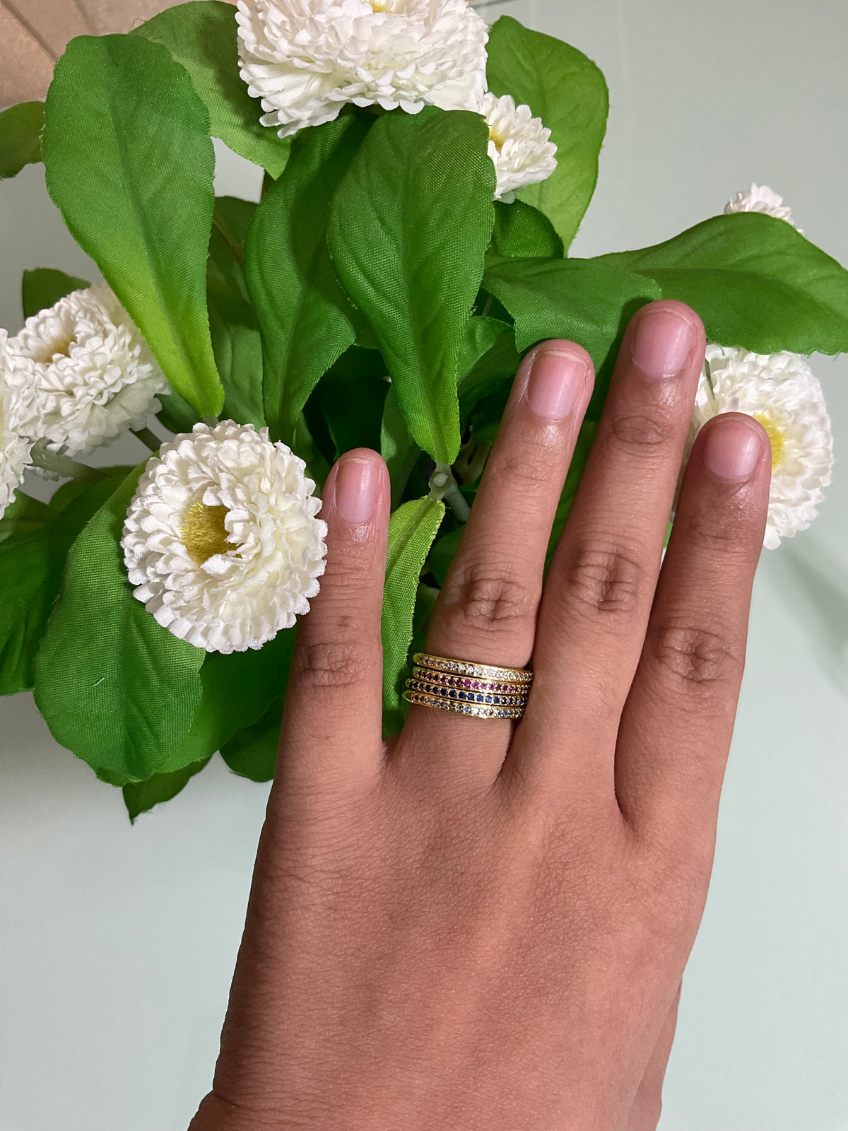 See No Evil 18K Gold Plated Eternity Band Ring by Yoga Republik