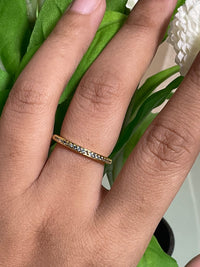 See No Evil 18K Gold Plated Eternity Band Ring by Yoga Republik