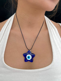 See No Evil Turkish Evil Eye Glass Pendant Necklaces by Yoga Republik