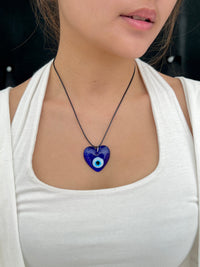 See No Evil Turkish Evil Eye Glass Pendant Necklaces by Yoga Republik