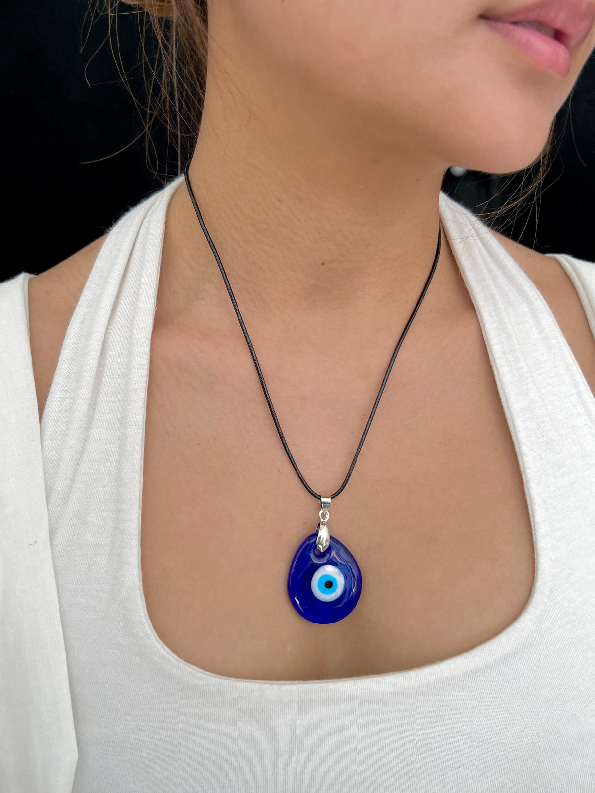 See No Evil Turkish Evil Eye Glass Pendant Necklaces by Yoga Republik