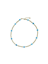 See No Evil Acrylic Evil Eye Gold Beads Necklaces Choker by Yoga Republik