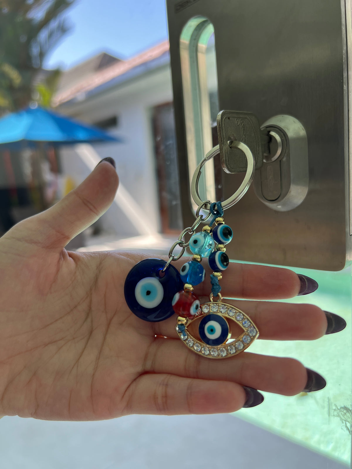 See No Evil Turkish Evil Eye Keychains by Yoga Republik