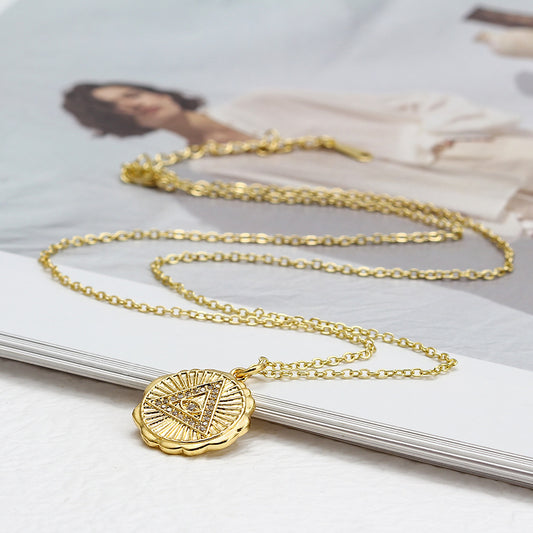 Lihat Tidak Ada Rantai Liontin Mata Jahat Segitiga Emas Jahat oleh Yoga Republik