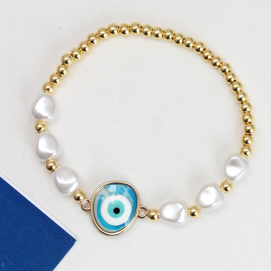 See No Evil Turkish Evil Eye Charm Bracelet by Yoga Republik ALMOST PERFECT