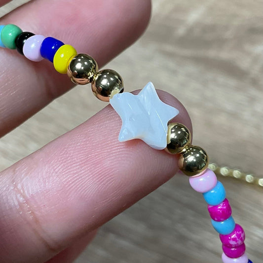 See No Evil Turkish Evil Eye Necklaces Choker oleh Yoga Republik HAMPIR SEMPURNA