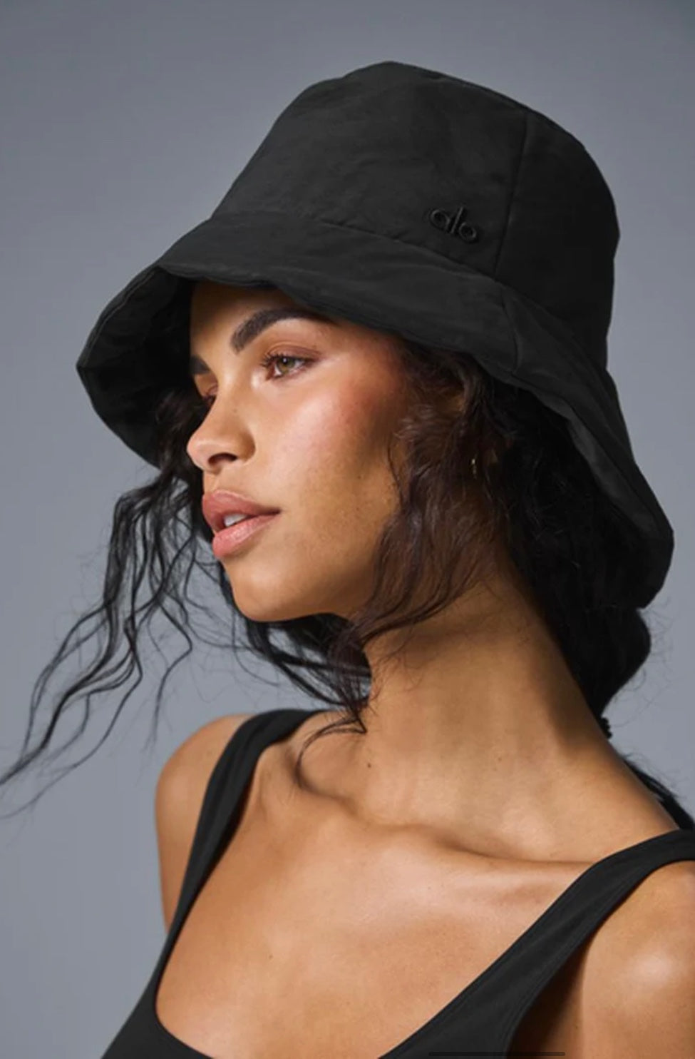 Alo Yoga S/M Good Shade Puffer Bucket Hat - Black