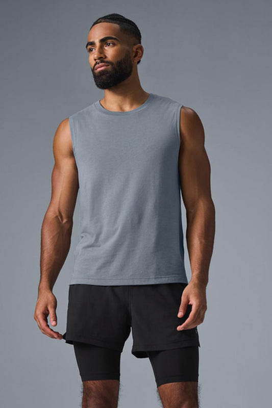 Alo Yoga MEDIUM The Triumph Muscle Tank - Steel Grey