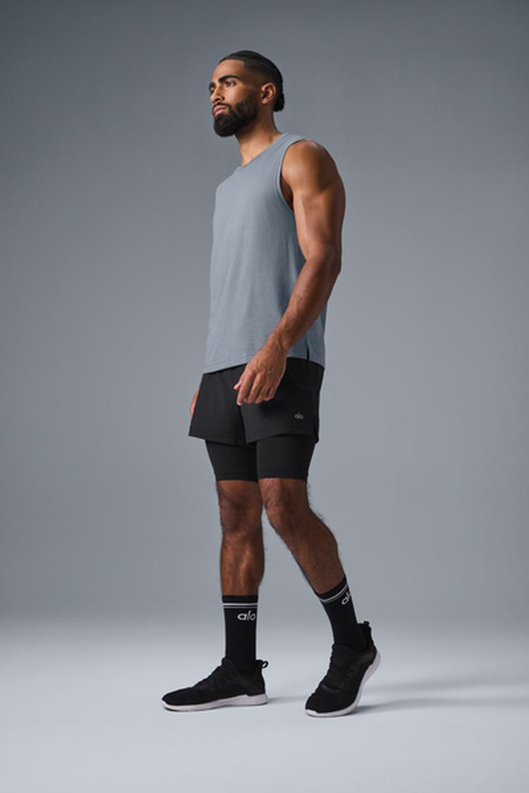 Alo Yoga MEDIUM The Triumph Muscle Tank - Steel Grey