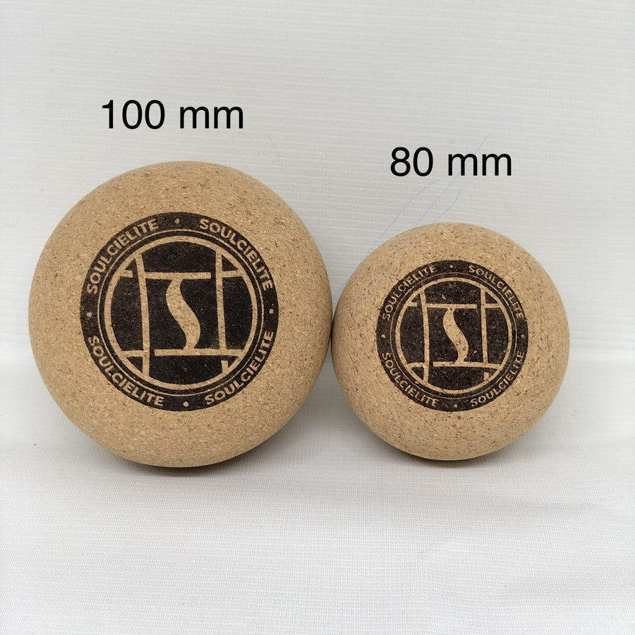 Soulcielite Cork Massage Ball Pair - 80 & 100 mm