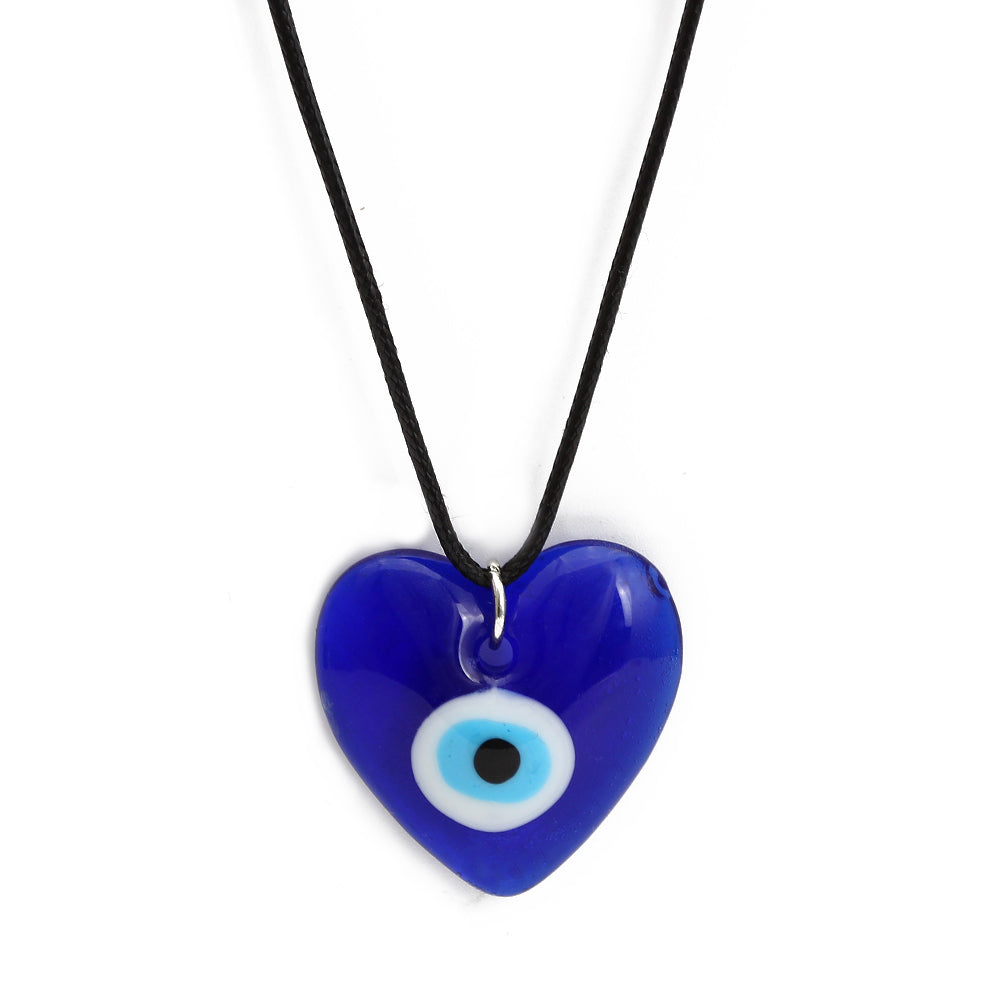 See No Evil Turkish Evil Eye Glass Pendant Necklaces by Yoga Republik