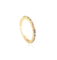 See No Evil 18K Gold Plated Eternity Band Ring by Yoga Republik