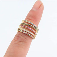 See No Evil 18K Gold Plated Eternity Band Ring by Yoga Republik