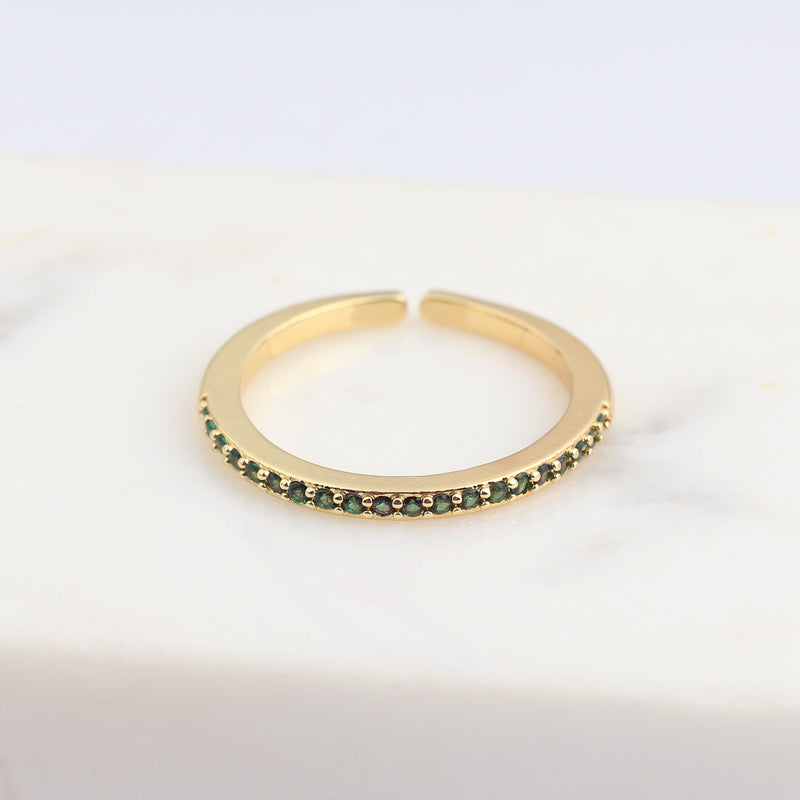 See No Evil 18K Gold Plated Eternity Band Ring by Yoga Republik