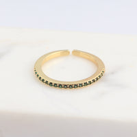 See No Evil 18K Gold Plated Eternity Band Ring by Yoga Republik