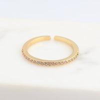 See No Evil 18K Gold Plated Eternity Band Ring by Yoga Republik