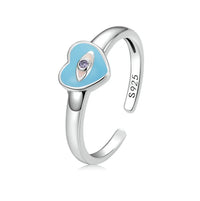 See No Evil Adjustable Silver Rings by Yoga Republik