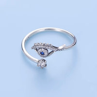 See No Evil Adjustable Silver Rings by Yoga Republik