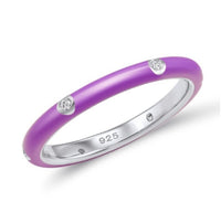 See No Evil Stackable Enamel Ring With Cubic Zirconia by Yoga Republik