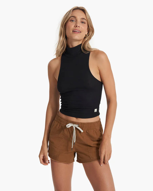 Vuori XS Cove Funnel Neck Tank - Black