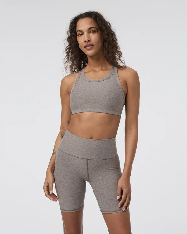 Vuori XS Elevation Racer Bra - Cobblestone Heather
